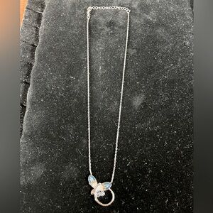 Silver (925) dragonfly necklace 18”